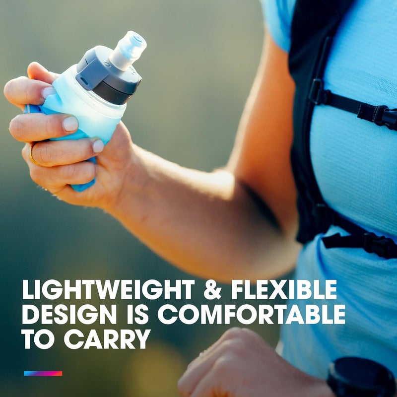 Hydrapak SoftFlask Speed 500ml 2-Pack - Compressible Soft Flask Water Bottle, Perfect Fit for Hydration Vests and Running Packs with Easy Open Cap (500ml/17oz) - Image 5